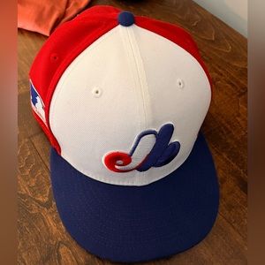 New without tags 100th Anniversary Montreal Expos Fitted Hat 7 3/4
